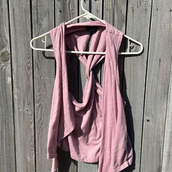 Vanity vest coverlet size small pink crisscross back - Picture 1 of 7